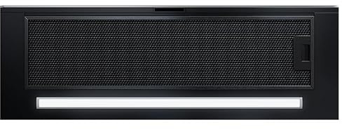 GLOBALO Dunstabzugshaube, Einbauhaube für Küche, mit Beleuchtung, Einbaubreite 90 cm, 3 Leistungsstufen, Teslo 90.1 Black, Schwarz [Energieklasse B]