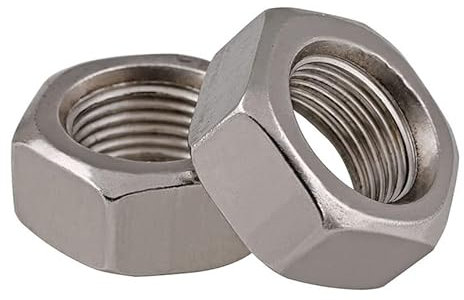 Sechskant-Vollnuss Sechskantmuttern aus Edelstahl, Sechskantmutter, Sicherungsmuttern DIN934 304 Edelstahl 304ss Dünnes Feingewinde Sechskant-Sechskantmutter(5pcs M12x1)