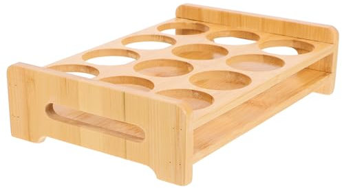 Alipis Bamboo Bullet Cup Holder for Shot Glasses Display Shelf Shot Glass Organizer Tray for Bar Party and Wine Holder Stand