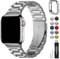 ZUC Per cinturini Apple Watch 49mm 45mm 44mm 42mm 41mm 40mm 38mm, cinturino Watch in acciaio inossidabile con custodia per Apple Watch Ultra2 Ultra Series 9 8 7 6 5 4 3 2 1 SE SE2(Silver,42/44/45/49mm