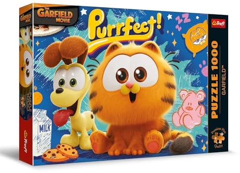 Trefl Premium Plus Quality - Garfield Puzzle - 1000 Teile, Puzzleserie mit beliebten Charakteren, für Erwachsene und Kinder ab 14 Jahren