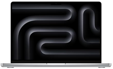 Apple MacBook Pro 2023, M3 Chip mit 8-Core CPU und 10-Core GPU (14-Zoll, 8GB RAM, 512GB SSD-Speicher) QWERTZ Deutsch Silber (Generalüberholt)