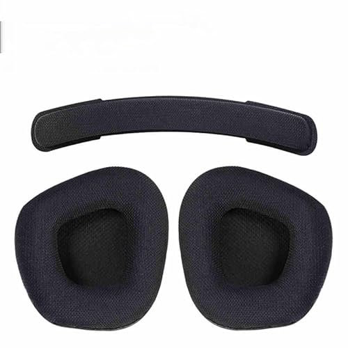 Almohadillas de repuesto con diadema compatibles con auriculares Corsair Void/Void Pro/Void Pro RGB/Void Pro RGB SE/Void Pro Elite/RGB, color negro