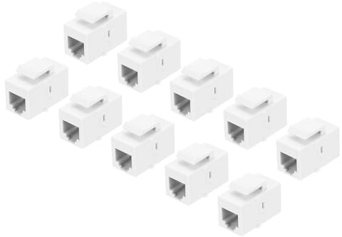 QUARKZMAN 10 Pezzi Connettore Ethernet Cat 3 RJ11 Femmina Femmina Bianco | Adattatore Rete
