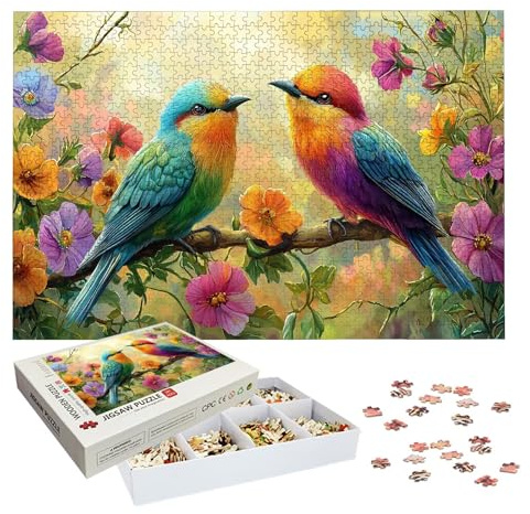 Puzzle 2000 Teile Erwachsene, Vogel Puzzle 2000 Teile, EIN Herausforderndes Rätsel, Blume Holzpuzzle Erwachsene mit Exquisiter Verpackungsbox, Puzzlespiele für Die Ganze Familie, Geschenke, -7106