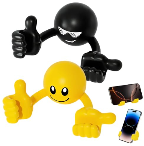 2 Stück Phone Holder, Daumen Hoch Handyständer, Lustige Handyhalterung Tischhalter, für Tisch Kleine Gadgets Kinder zu Weihnachten Geburtstag