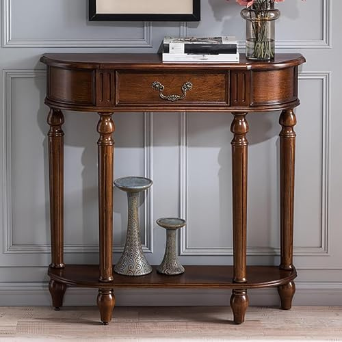 YCXLAXHH Consolle Ingresso Profondità 20cm, Console Ingresso Slim, Ripiani Rialzati per una Facile Pulizia, Adatto per Ingressi e Camere da Letto(Brown,100 cm/39 in)