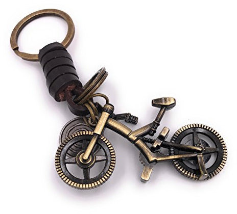 H-Customs Full Trail Fully Fahrrad Schlüsselanhänger besonderer Anhänger aus Metall Bronze
