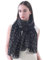 Lina & Lily Damen Schal Tuch mit Folien Sternmuster (Schwarz (Silberne Sterne))