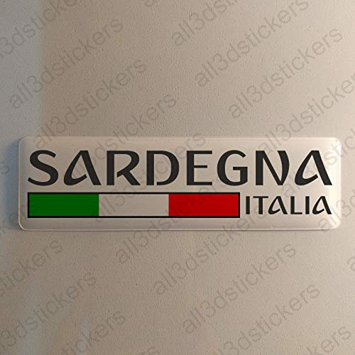 Sardinien Italien Aufkleber Sardinien 120x30mm Autoaufkleber Flagge 3D Fahne Italia