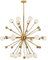 KCO Lighting Sputnik Kronleuchter Modern Gold Mitte Jahrhundert Milchglas Modern Pendelleuchte Gold Auskleidung Zimmer Esszimmer (18 Lampen)