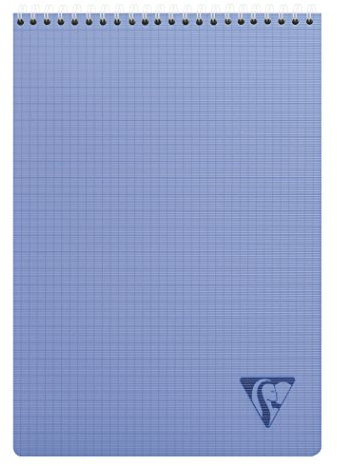 Clairefontaine 328645C - Packung mit 5 Doppelspiralbücher Linicolor Fresh DIN A5 Hochformat, 80 Blatt 90g kariert, farbig sortiert, 1 Pack