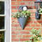 Garden Mile Slate Rattan Hanging Basket Outdoor Durable Basket For Garden Decorations, Patio Hanging Flower Planters - Weatherproof Garden Planter (Slate Wall Hanger, 1)