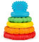 Baby Einstein 12356 Stack & Teethe, Beißring-Set mit unterschiedlichen Strukturen, leicht zu greifen, 5-teilig, Beißring und Spielzeugset zum Stapeln, mehrfarbig, 90 g