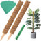 Moss Poles - 4 Pcs 12 Inches Coir Totem Poles Monstera Plant Stakes for Indoor Creepers Plant Support Extension