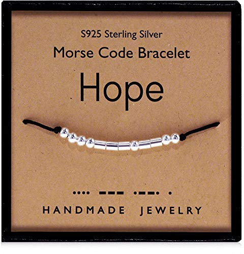 Suyi Gute Besserung Geschenke für ihre Hoffnung Morsecode Armband für Freund Schwester Mutter Mitarbeiter Hope