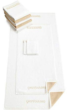 Bassetti Shades Handtuch, Baumwolle, Weiss, 50X100 cm