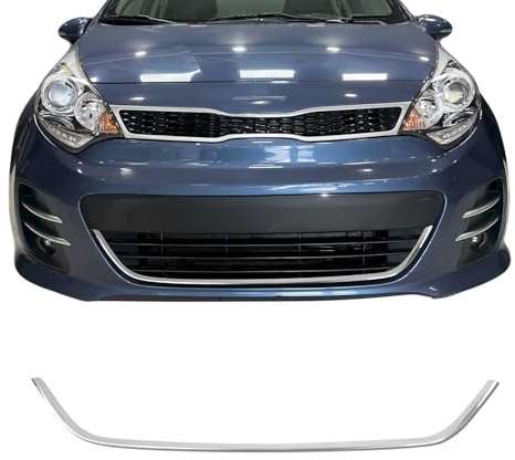 OMAC Kühlergrillleisten für Kia Rio Schrägheck Limo 2011-2017 Silber | Grillleisten, Chrom, Silber, fahrzeugspezifisch, passgenau