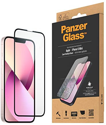 PanzerGlass™ Displayschutz - Schutzfolie iPhone 13 mini Case Friendly, Black