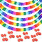 HCRXVV 6-Set Girlanden Papier Girlande Geburtstag Regenbogen Dekoration, Bunte Luftschlangen Girlande fur Geburtstag Party Hochzeit und Karneval Fasching£¨3M/St¨¹ck£©