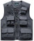 KTWOLEN Herren Anglerweste Sommer Leicht Schnelltrockenweste Funktionsweste Outdoor Fotografie Hundesport Weste Ärmellos Safari Weste mit Viele Taschen, Grau, 4XL