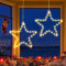 BrizLabs Leuchtstern Weihnachten, 2 Stück 40 LED Weihnachtsstern Fenster Lichter Warmweiß Batteriebetrieben 8 Modi Wasserdicht Christbaumschmuck Lichter für Weihnachtsdeko Garten Balkon Baum Party