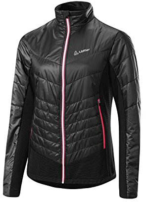 Löffler W Hybrid Jacket Pl60 Schwarz - PrimaLoft Atmungsaktive isolierende Damen PrimaLoftGold Skitourenjacke, Größe 3
