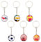 OLYCRAFT 6 stücke Mini Ball Schlüsselanhänger Legierung Glas Flache Runde Schlüsselanhänger Kreative Fußball Basketball Schlüsselanhänger Für Herren Geburtstag Weihnachtsgeschenke Rucksack