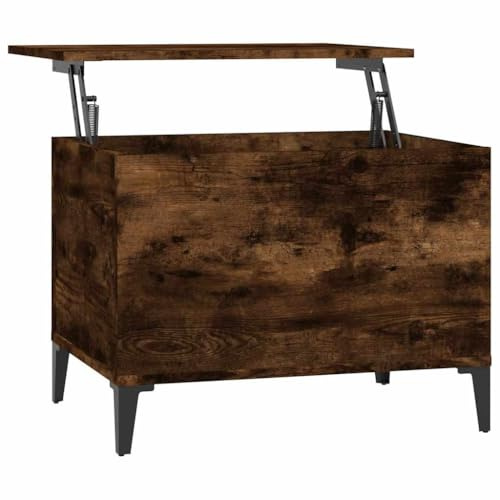 vidaXL Couchtisch Höhenverstellbar Wohnzimmertisch Beistelltisch Sofatisch Teetisch Kaffeetisch Tisch Räuchereiche 60x44,5x45cm Holzwerkstoff