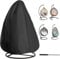 NEVERLAND Large Egg Chair Cover - 420D Heavy Duty Oxford Egg Chair Covers Waterproof, Hanging Egg Chair Cover with Zipper and Telescopic Pole for Outdoor Garden Swing Chair, 205 * 120cm, Black
