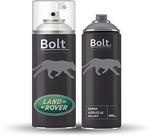 Bolt Spray Premium Paint - PACK SPRAY PINTURA BICAPA PARA LAND ROVER METALIZADO + BARNIZ 1K 400ML - HAF/961 EPSOM GREEN EFFECT