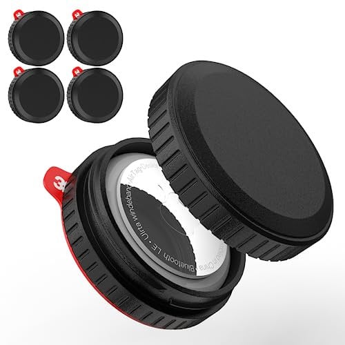 ONEONTA Air Tag Holder 4 Pack,IPX8 Waterproof Air Tag Case with 3M Adhesive Sticker Mount,Hidden Shockproof Air Tag Holder Accessories Compatible Apple Air Tag Device