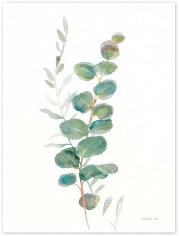 Grüne Blätter III Poster von Danhui Nai 30 x 40 cm Weiß Wandbilder Wanddeko