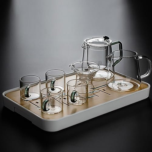 Juego de té japonés Juego de té Juego de té chino Juego de té de vidrio completo de estilo japonés, Juego de té de tetera de té de burbujas pequeñas para oficina (Color: A, Tamaño :) (C) Interesting