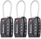 SharkByte TSA Kofferschlösser – 4-stelliges Sicherheits-Reise-Kombinationsvorhängeschloss, flexibles Kabeldraht, Reiseschloss für Koffer, Gepäckkoffer, Reisetasche, Fitnessstudio, Schließfach, Code,