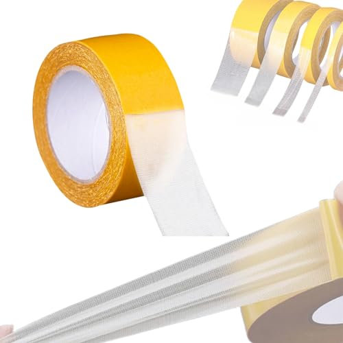 Yagerod Vozaware Super Tape, Vozaware Strong Adhesive Double, Sided Gauze Fiber Mesh Tape, Super Sticky Resistant Clear Tape Double Sided, High Adhesive Strength Mesh Double-Sided Duct (3cm*20m)