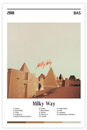 Milky Way – Musikalbum-Poster, Leinwand, Poster, Schlafzimmer, Dekoration, Sport, Landschaft, Büro, Raumdekoration, Geschenk, ungerahmt, 50 x 75 cm