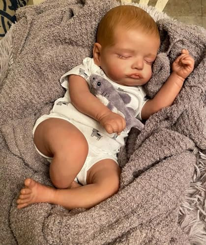 Enjoy with Love Neue 49CM Reborn Lifelike Sleeping Polular Rosalie Weiche Hand-Zeichnung Haar 3D Hautton mit Venen Sammler Kunst Puppe