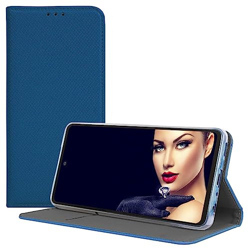 mtb more energy® Klapphülle Smart Magnet kompatibel mit Xiaomi Redmi 13C, Poco C65 - blau - Bookstyle - Schutz-Tasche Hülle Wallet Case