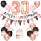 Women 30th Birthday Decorations Black Rose Gold 30th Black Rose Gold Birthday Decorations 16 Pack by Wonsta