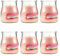Pack de 6 Velas Aromáticas en Vaso de Yogurt de Cristal Reciclable - 24h de Duración，Cera Vegetal Perfumada, Fabricadas en España, 7x6cm (Fresas con Nata)