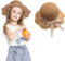 Baby Strohhut, Mädchen Sommer Kinder Strandhut mit Bogen Faltbar Sonnenhut