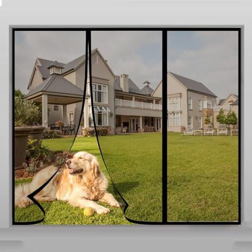 Zanzariera magnetica su misura 295x280cm Porta zanzariera magnetica personalizzata Nero