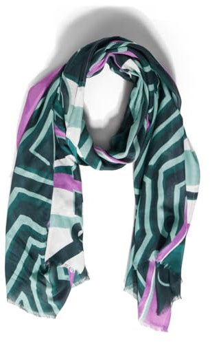 CECIL Damen B572500 Bedruckter Schal, fir Green, A
