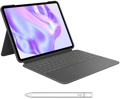 Logitech Combo Touch iPad Pro 13-inch(M4 & M5) Keyboard Case Crayon Digital Pencil (2018 and later), QWERTY UK English Layout - Graphite | iPad Pro 13-inch(M4 & M5) Keyboard Case, Digital Pencil (iPad 2018+), QWERTY UK English Layout - Graphite