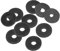 PATIKIL M5 Arandela Plana de Goma, 10Pcs Arandela Plana de Plástico Redondo Juntas Toricas Sellado Espaciador para Tubería Manguera Sujetador Perno, 18 x 5 x 2mm(ID*OD*Gorsor), Negro