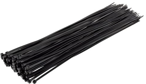 GTSE Heavy Duty Long Black Cable Ties, 550mm x 4.8mm, Pack of 100, Premium Nylon Zip Ties, Plastic Tie Wraps, Secure Self-Locking Mechanism, for Home, Garden, Office and DIY