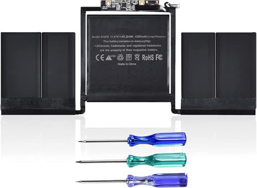 11.41V 4320mAh/49.29Wh A1819 A1706 Laptop Battery Compatible for Apple MacBook Pro Core I5 2.9 13 inch with Touch Bar A1706 (Late 2016) Series A1819 A1706