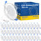 ZIZZLER LED Einbaustrahler 230V Flach, LED Spots 68-80mm Lochmaß, Warmweiß Deckenspots, IP44 Einbauleuchten für Badezimmer Feuchtraum, 5W 3000K Einbauspots für Küche Schlafzimmer Wohnzimmer, 40er Set