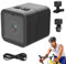 WiFi Cámara Deportiva Ultra HD 1080P, Mini Cámara Deportiva con Gran Angular 120°, Cámara Subacuática Impermeable, Kit de Montaje de Cámara para Manillar de Bicicleta, Micrófono Incorporado (Negro)